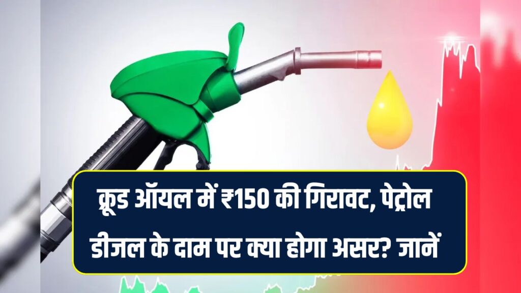 क्रूड ऑयल ₹150 हुआ सस्ता, जानिए पेट्रोल-डीजल की कीमतों पर क्या पड़ेगा असर, चेक करें लेटेस्ट रेट