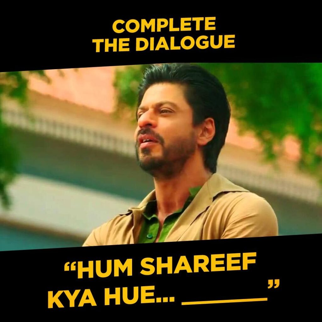 Complete These Famous Bollywood Dialogues