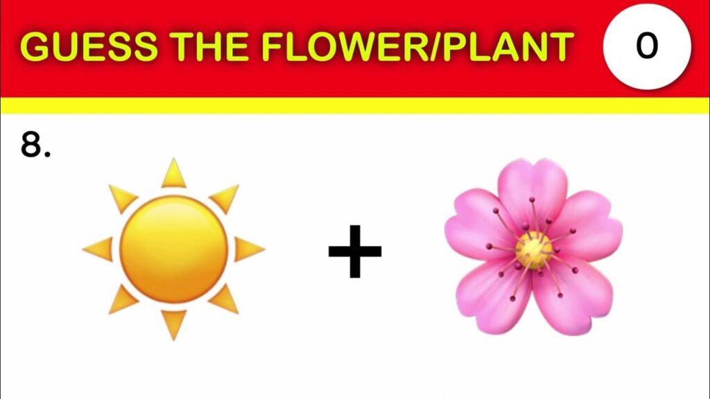 Guess the Flower from Emoji Challenge