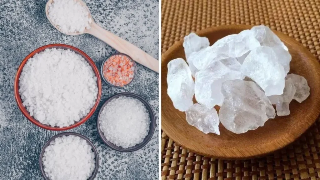 Alum and rock salt