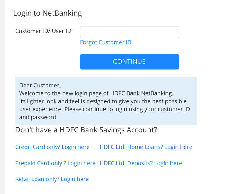 HDFC Net Banking