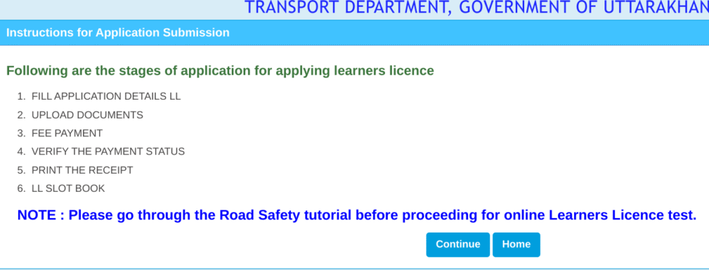 Learner Licence