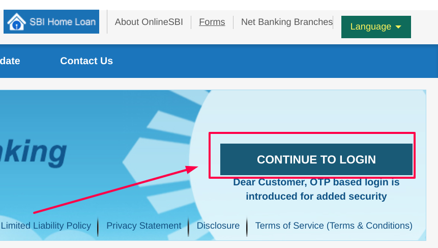 SBI Net Banking Password Reset