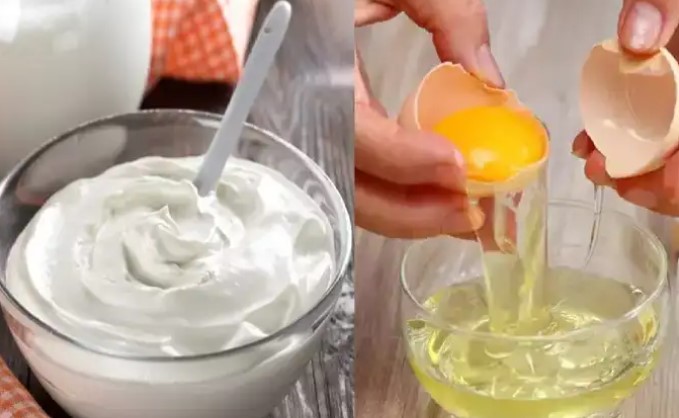 Curd and egg paste
