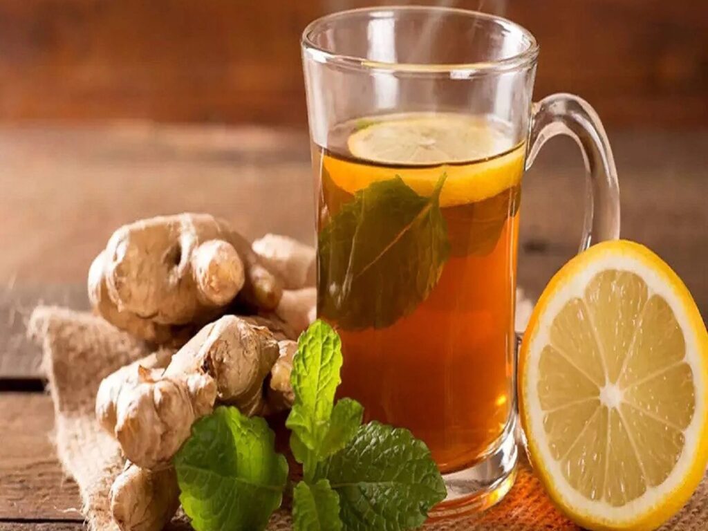 Ginger and mint tea