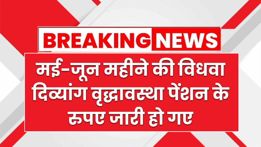 Pension बड़ी खुशखबरी मई-जून महीने की विधवा दिव्यांग वृद्धावस्था पेंशन के रुपए जारी हो गए