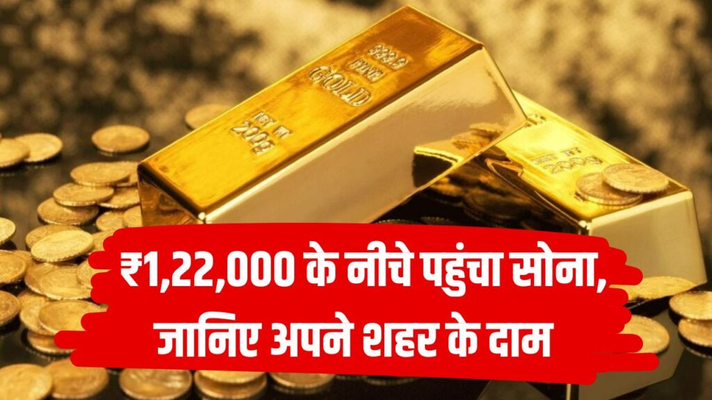 Gold Price Today: फिर टूटा सोने का भाव! ₹1,22,000 के नीचे पहुंचा रेट, जानें आपके शहर में कितना सस्ता हुआ गोल्ड