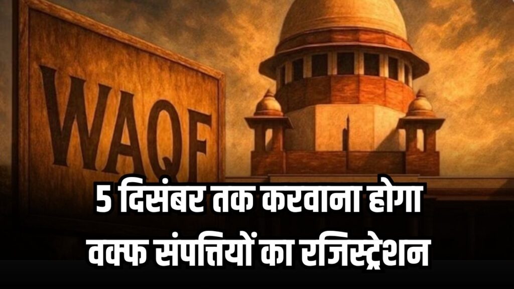 5 दिसंबर तक करवाना होगा वक्फ संपत्तियों का रजिस्ट्रेशन, नहीं तो खत्म हो जाएगा वक्फ का दर्जा
