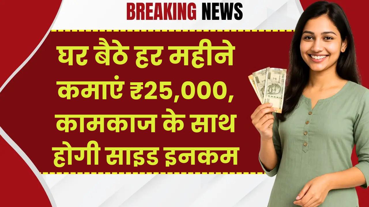 Online Work Idea: घर बैठे हर महीने कमाएं ₹25,000, कामकाज के साथ होगी साइड इनकम