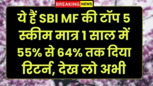 ये हैं SBI MF की टॉप 5 स्कीम मात्र 1 साल में 55% से 64% तक दिया रिटर्न, देख लो अभी