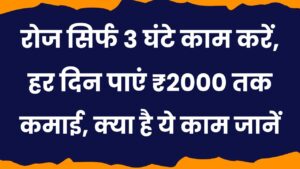 Work From Home: रोज सिर्फ 3 घंटे काम करें, हर दिन पाएं ₹2000 तक कमाई, क्या है ये काम जानें