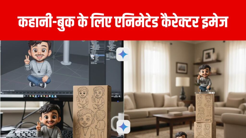 Gemini Nano Banana से एनिमेटेड कैरेक्टर वाली शानदार कहानी-बुक इमेज कैसे बनाएं?