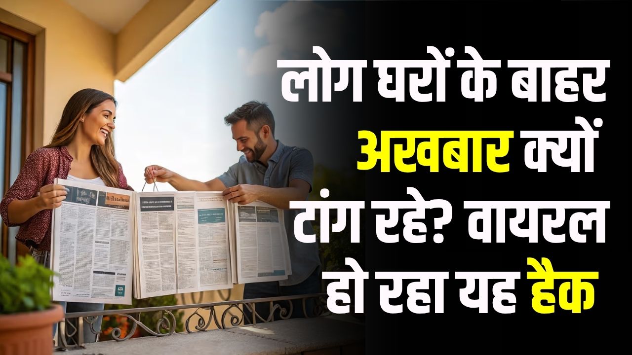 लोग घरों के बाहर अखबार क्यों टांग रहे? सोशल मीडिया पर वायरल हो रहा नया ट्रिक