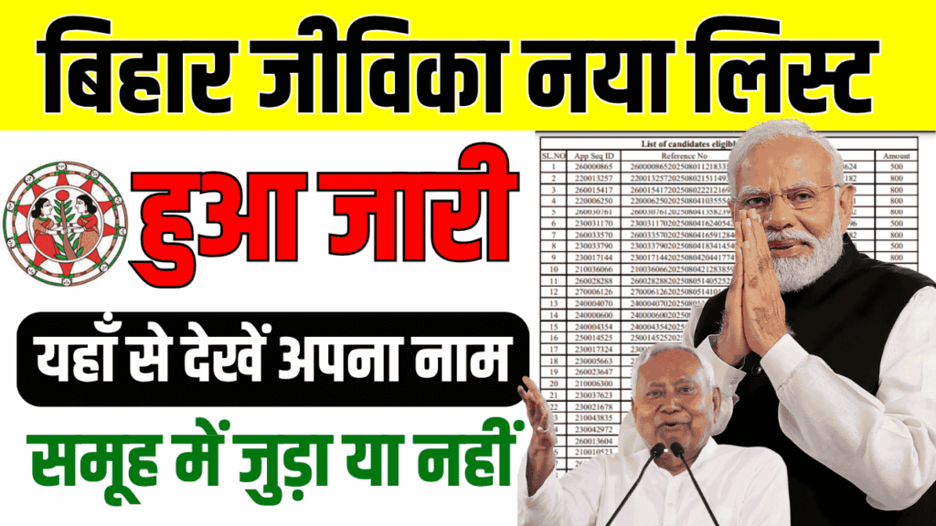 Bihar Jeevika New List 2025 जारी अब घर बैठे चेक करें नाम जुड़ा है या नहीं