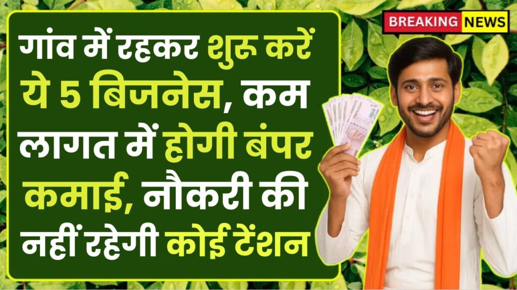 Business Ideas: गांव में रहकर शुरू करें ये 5 बिजनेस, कम लागत में होगी बंपर कमाई, नौकरी की नहीं रहेगी कोई टेंशन
