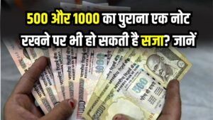क्या 500 और 1000 का पुराना एक नोट रखने पर भी हो सकती है सजा? जानें