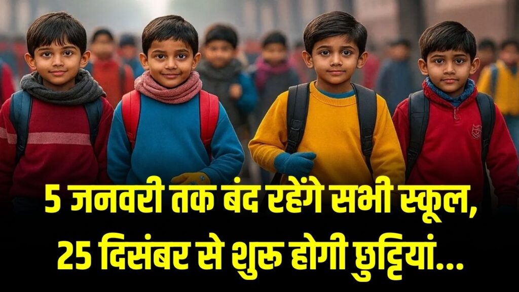 Urgent Notice: सभी स्कूल 5 जनवरी तक बंद रहेंगे! 25 दिसंबर से शुरू हो रही हैं लंबी छुट्टियां, देखें आदेश