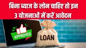 बिना ब्याज के लोन चाहिए? सरकार की इन 3 योजनाओं में आज ही करें आवेदन; छोटे बिजनेस और स्टार्टअप्स के लिए बड़ी खुशखबरी।