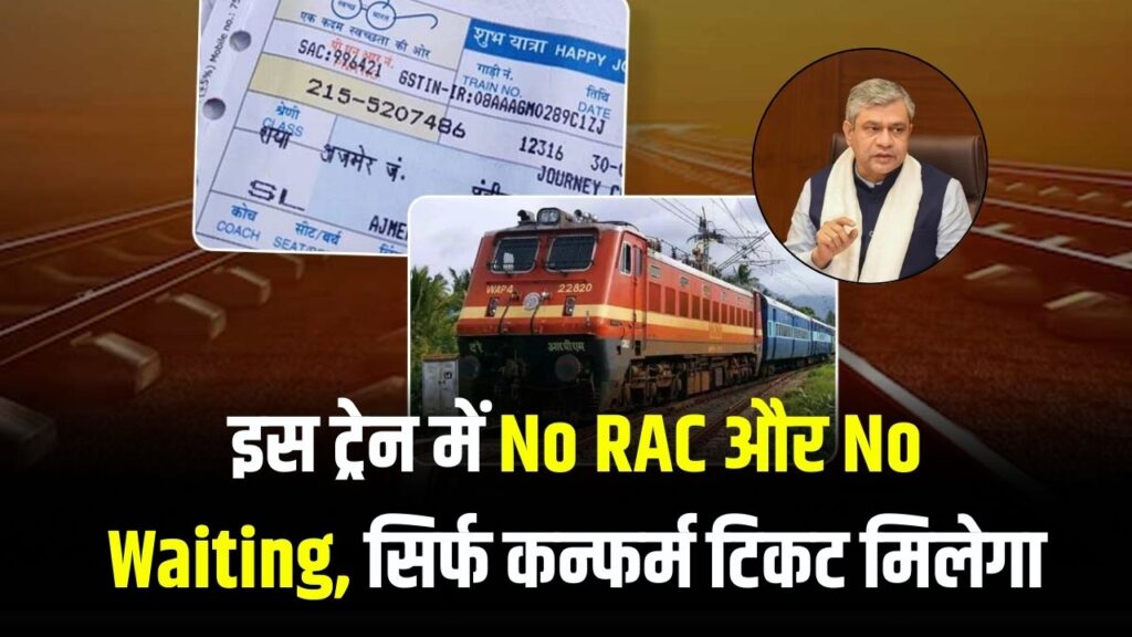 इस ट्रेन में No RAC और No Waiting, सिर्फ कन्फर्म टिकट मिलेगा, जानें किराया, रूट और स्टॉपेज