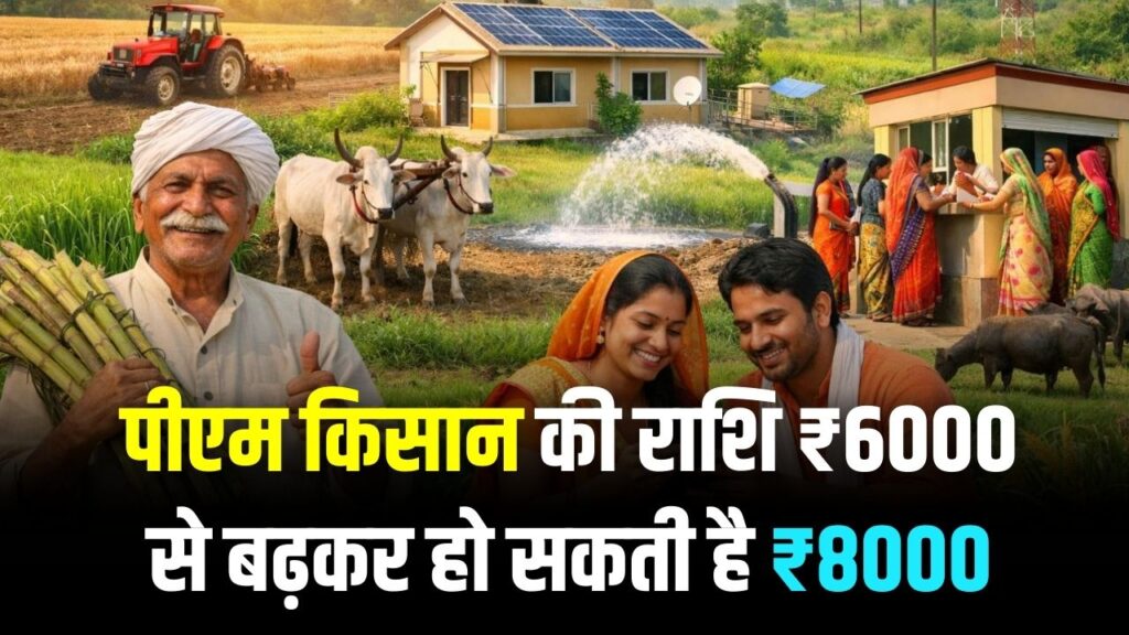 Budget 2026: किसानों की लग सकती है लॉटरी! पीएम किसान की राशि ₹6000 से बढ़कर हो सकती है ₹8000; बजट में होगा बड़ा ऐलान 1 Budget 2026: किसानों की लग सकती है लॉटरी! पीएम किसान की राशि ₹6000 से बढ़कर हो सकती है ₹8000; बजट में होगा बड़ा ऐलान।