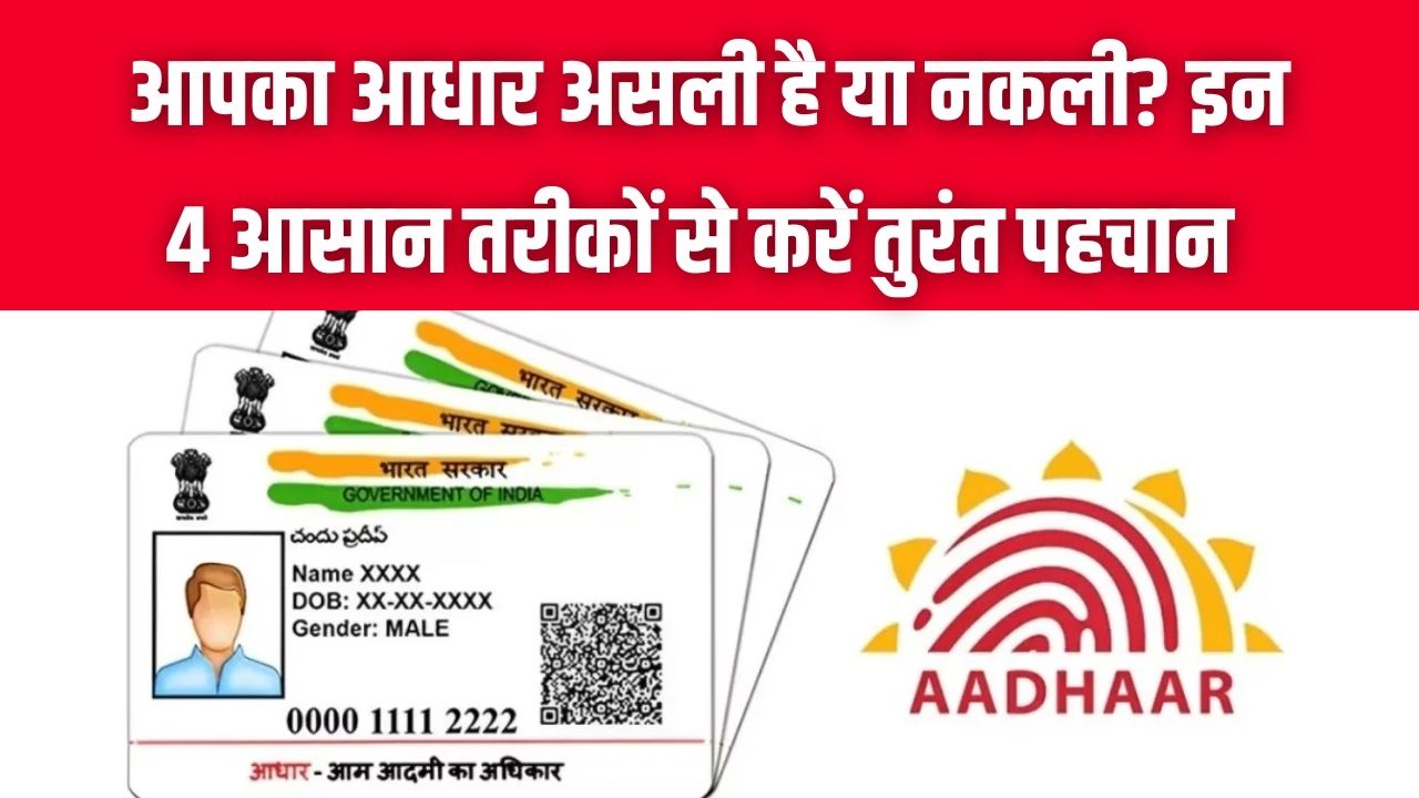 सावधान! आपका आधार असली है या नकली? इन 4 आसान तरीकों से करें तुरंत पहचान, वरना हो सकते हैं बड़ी साइबर ठगी के शिकार