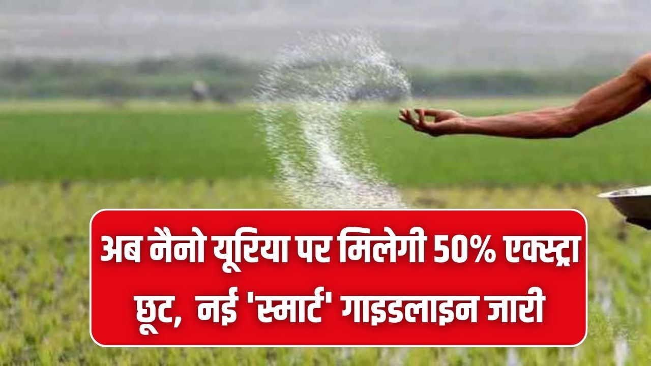 खाद की किल्लत खत्म! अब नैनो यूरिया पर मिलेगी 50% एक्स्ट्रा छूट, किसानों के लिए जारी हुई नई 'स्मार्ट' गाइडलाइन