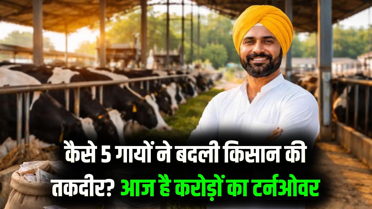 कर्ज के बोझ से दबा था किसान, 5 गायों ने बदल दी पूरी किस्मत! आज करोड़ों में है टर्नओवर, देखें इस 'सिकंदर' की कहानी