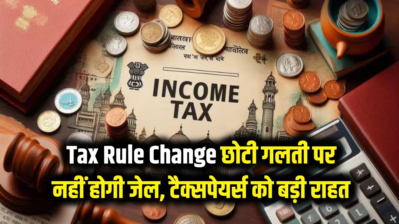 Tax Rule Change: इनकम टैक्स में छोटी गलती पर अब नहीं होगी जेल! सरकार ने बदले दंड के नियम, टैक्सपेयर्स को बड़ी राहत।
