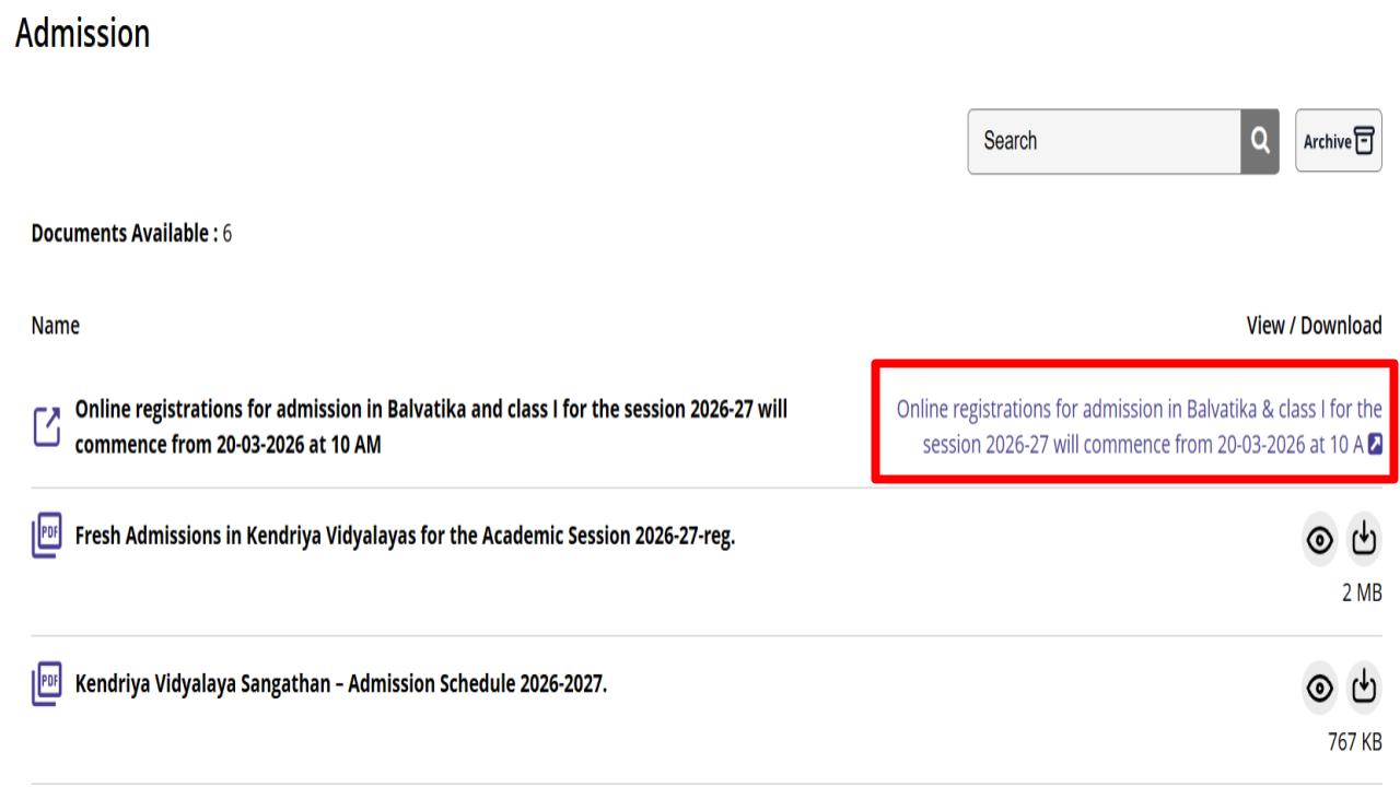 KVS Admission 2026: केंद्रीय विद्यालय फॉर्म कैसे भरें? आज से रजिस्ट्रेशन शुरू; देखें admission.kvs.gov.in का पूरा प्रोसेस 3 KVS admission login Online