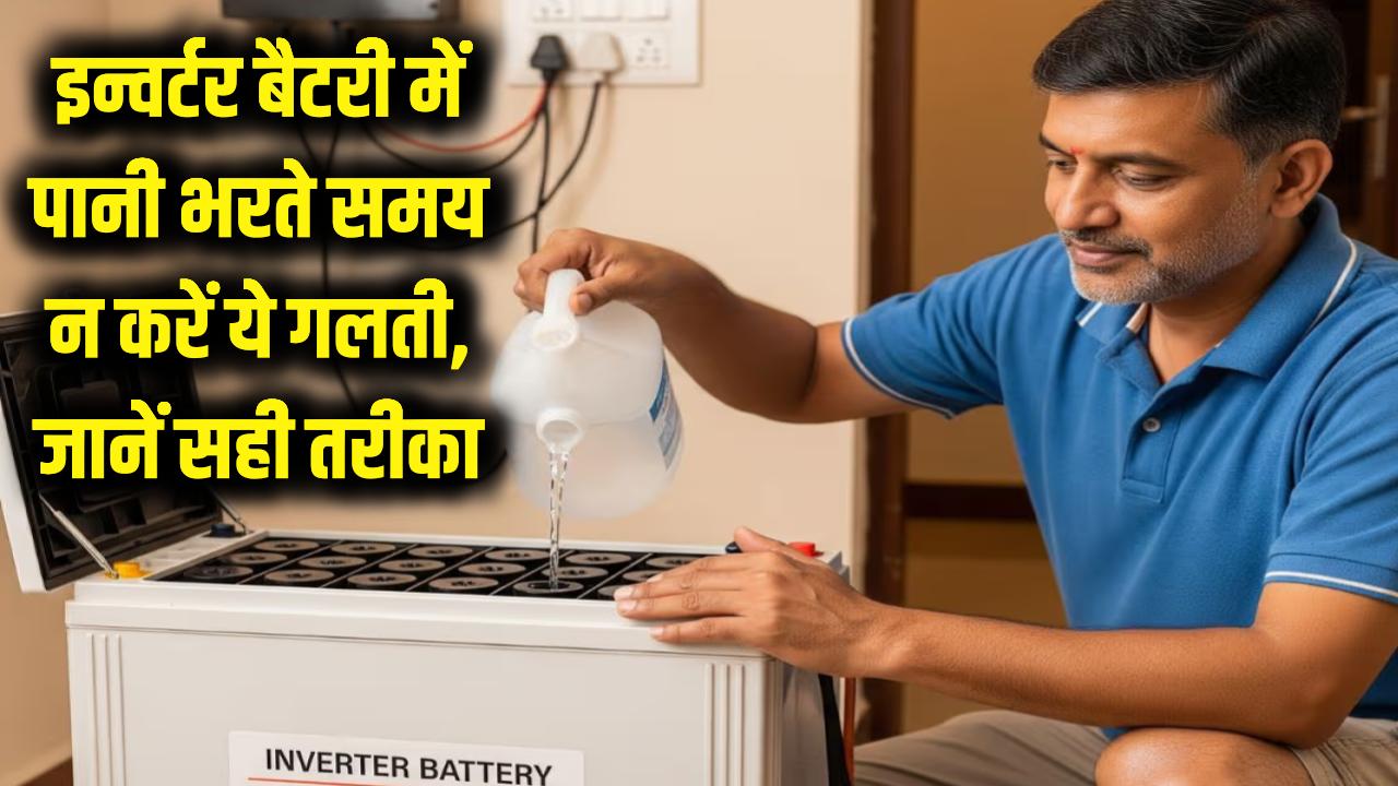 सावधान! इन्वर्टर की बैटरी में पानी भरते समय कहीं आप भी तो नहीं कर रहे ये 1 गलती? जानें सही तरीका
