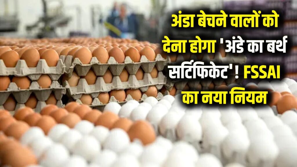 अब अंडा बेचने वालों को देना होगा 'अंडे का बर्थ सर्टिफिकेट'! FSSAI का नया फरमान: अंडे पर लिखनी होगी तारीख, नहीं तो होगी कार्रवाई