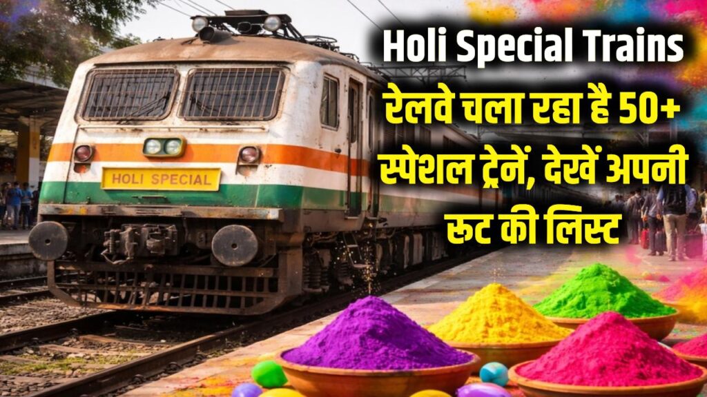 railway 50 special trains list after holi