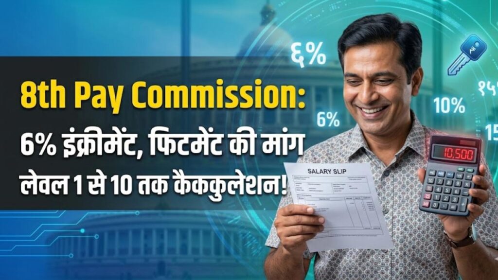 8th Pay Commission: सरकारी कर्मचारियों की मौज! ₹69,000 बेसिक सैलरी और 6% इंक्रीमेंट का नया फॉर्मूला, देखें लेवल 1-10 का चार्ट