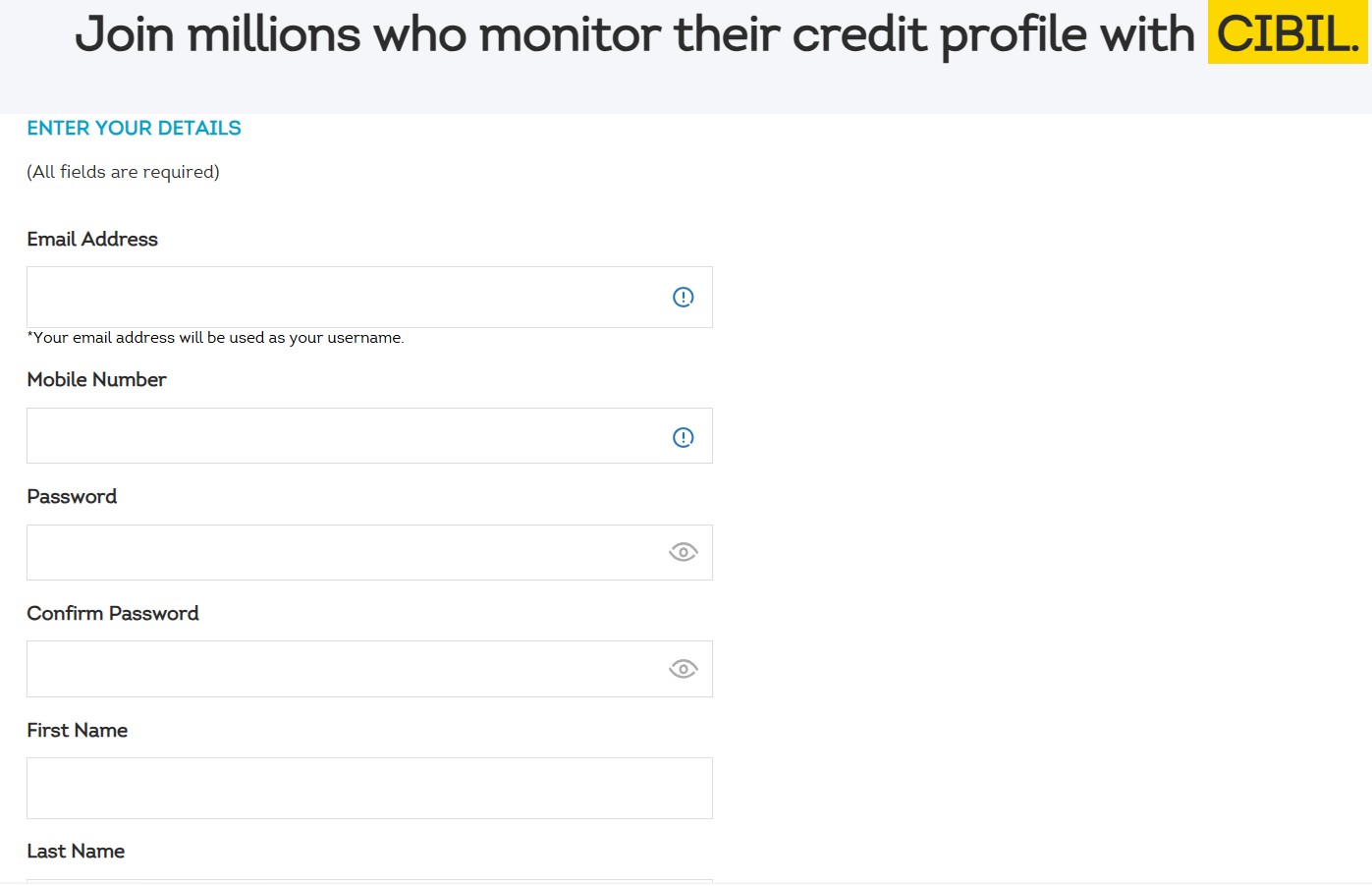 Check CIBIL Score for free