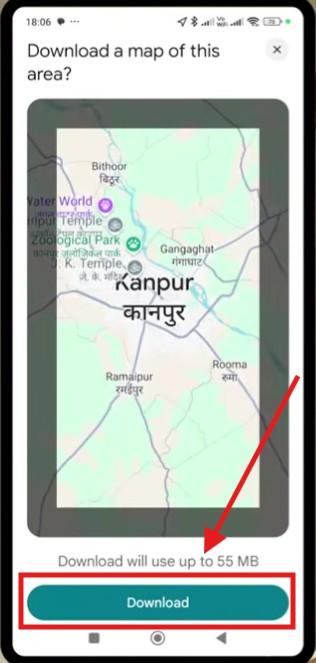 Download google map offline