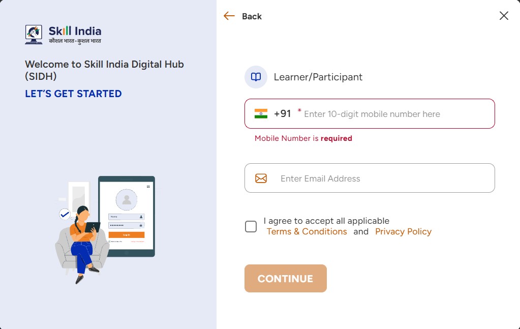 Skill india Course registration