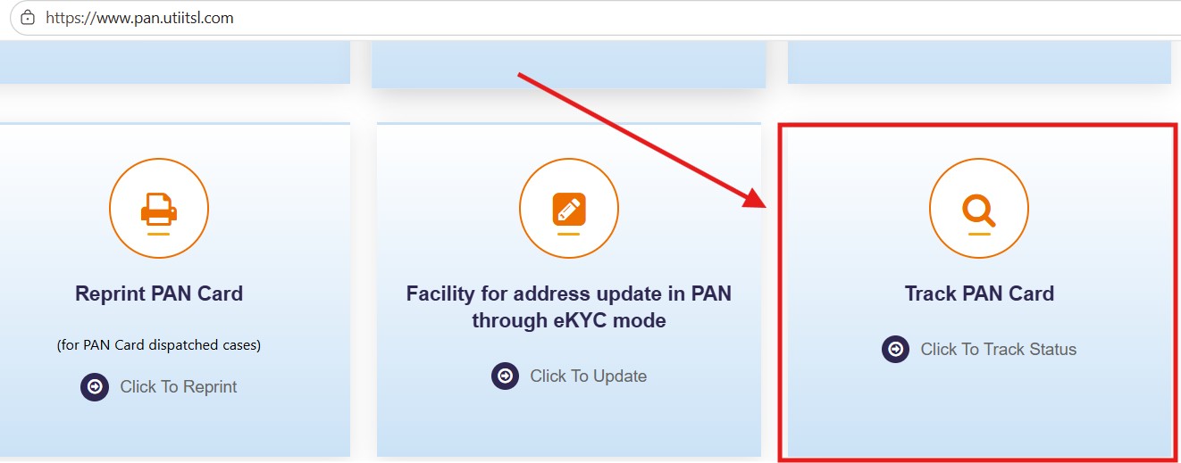 Track PAN card status