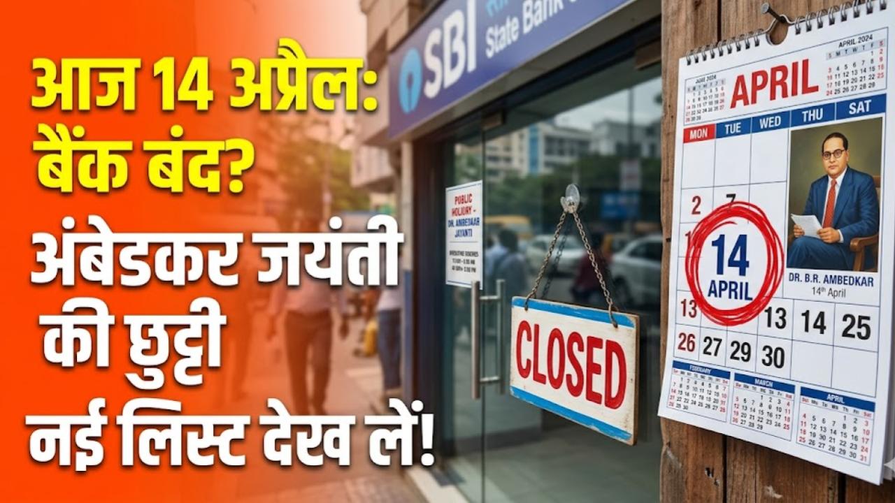 Bank Holiday Today: आज 14 अप्रैल को बैंक बंद हैं या खुले? अंबेडकर जयंती पर घर से निकलने से पहले देख लें छुट्टियों की नई लिस्ट