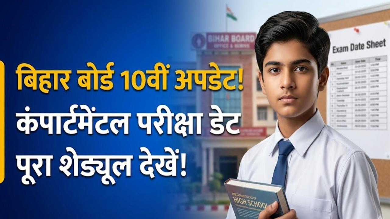 Bihar Board 10th Exam: बिहार बोर्ड 10वीं कंपार्टमेंटल परीक्षा का शेड्यूल जारी! नोट कर लें तारीखें, इस दिन से शुरू होंगे एग्जाम