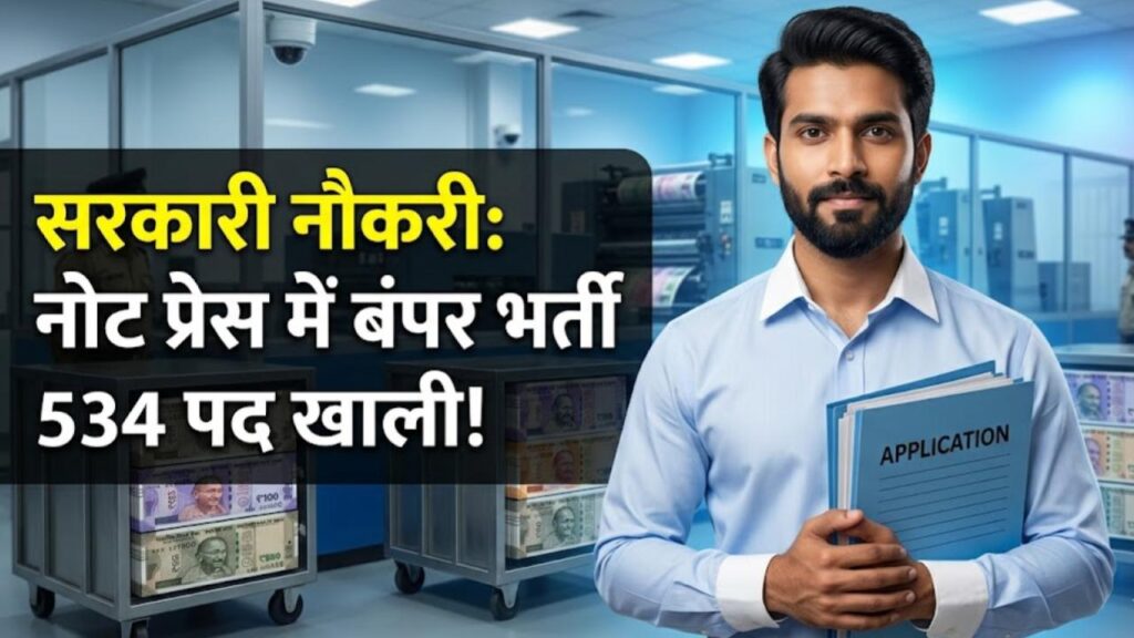 Sarkari Naukri: नोट छापने वाली प्रेस में नौकरी का मौका! 534 पदों पर निकली भर्ती, बिना देर किए ऐसे करें अप्लाई