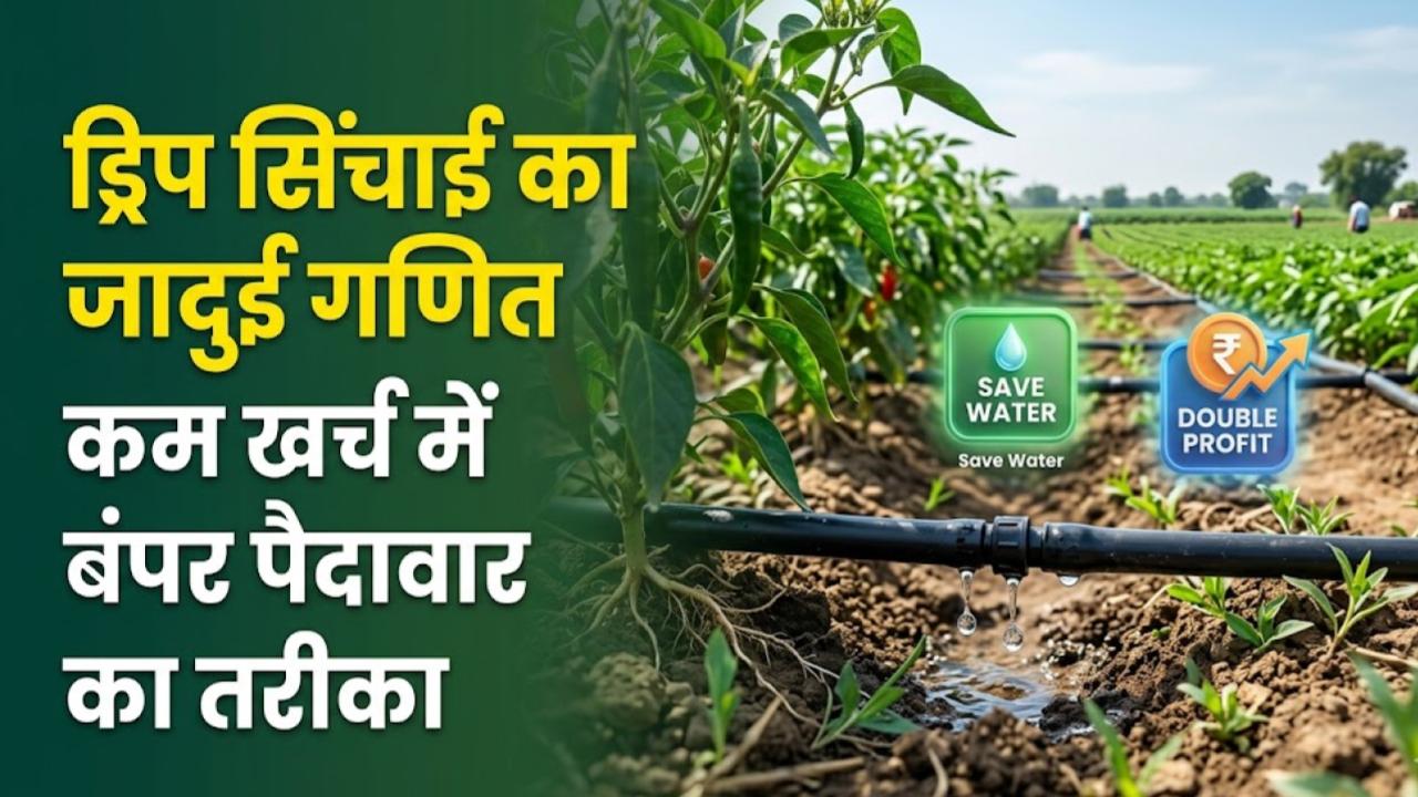 Drip Irrigation: 5 बीघा खेत और पानी की भारी बचत! जानें ड्रिप सिंचाई का जादुई गणित और कम खर्च में बंपर पैदावार का तरीका