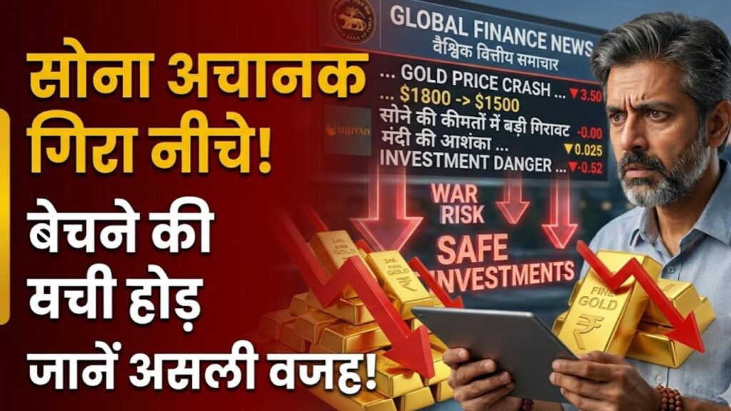 Gold Price Crash: सातवें आसमान से अचानक नीचे क्यों गिरा सोना? निवेशकों में मची धड़ाधड़ सोना बेचने की होड़, जानें क्या है असली वजह 1 gold price crash reasons investors selling gold profit booking