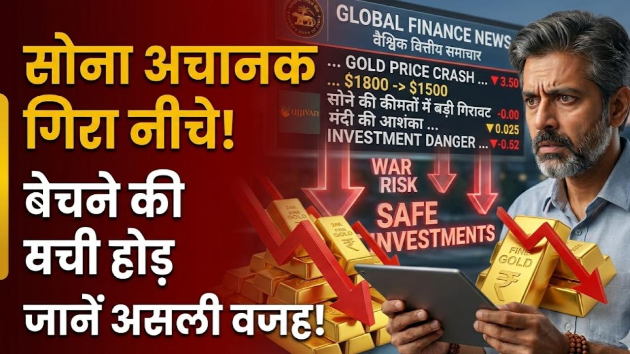 Gold Price Crash: सातवें आसमान से अचानक नीचे क्यों गिरा सोना? निवेशकों में मची धड़ाधड़ सोना बेचने की होड़, जानें क्या है असली वजह