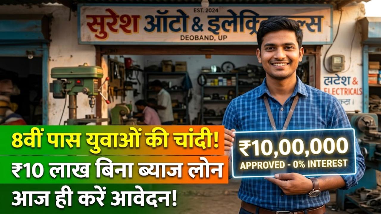 Government Scheme: 8वीं पास युवाओं की चमकी किस्मत! बिना ब्याज मिलेगा ₹10 लाख का लोन, सरकार की इस स्कीम से बनें खुद के 'मालिक'