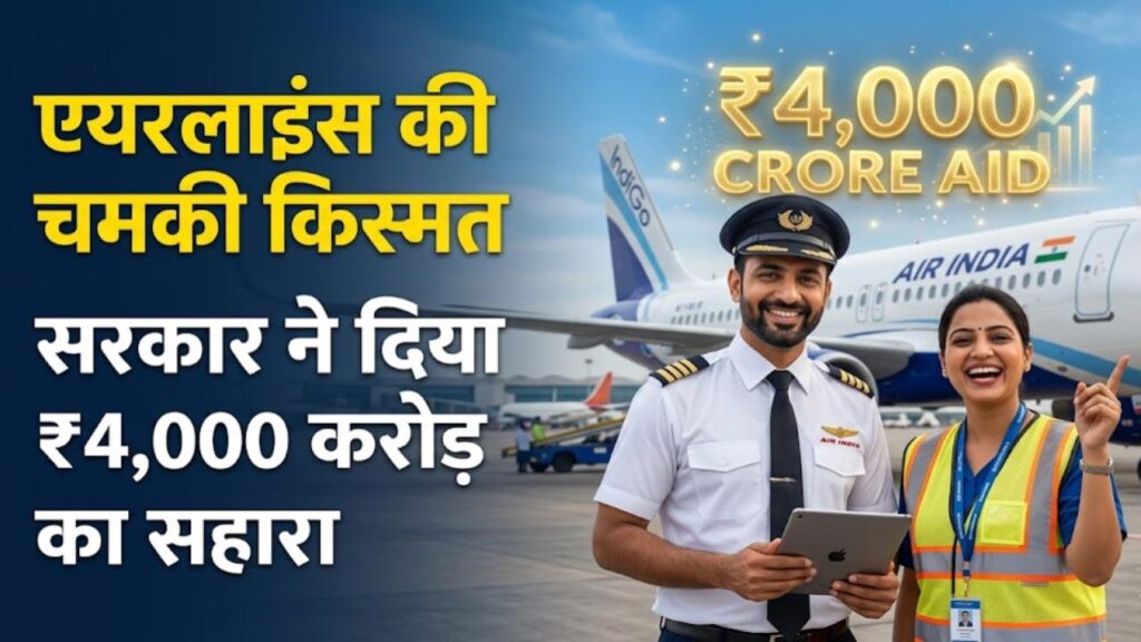 Aviation Industry Update: संकट में फंसी एयरलाइंस की चमकी किस्मत! सरकार ने दिया ₹4,000 करोड़ का बड़ा सहारा, अब बदलेंगे हालात