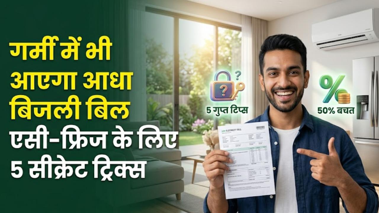 Electricity Saving Tips: तपती गर्मी में भी आएगा आधा बिजली बिल! एसी और फ्रिज के साथ अपनाएं ये 5 सीक्रेट ट्रिक्स, होगी बड़ी बचत