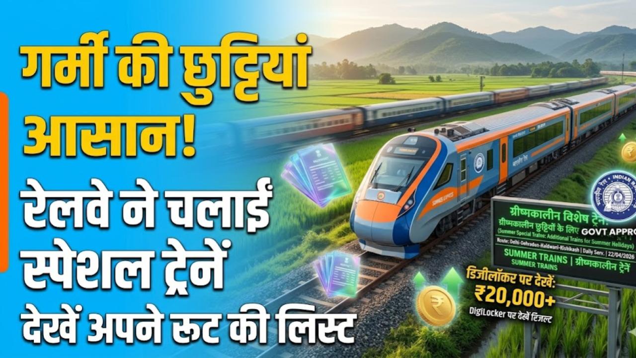 Summer Special Trains: गर्मी की छुट्टियों में घर जाना हुआ आसान! रेलवे ने चलाईं अतिरिक्त स्पेशल ट्रेनें, देखें अपने रूट की पूरी लिस्ट