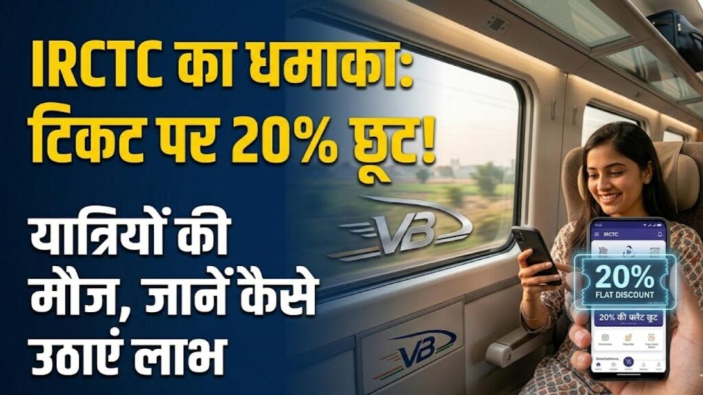IRCTC Offer: ट्रेन यात्रियों की चांदी! अभी टिकट बुक करने पर मिल रही है 20% की भारी छूट, जानें इस स्पेशल ऑफर का लाभ कैसे उठाएं