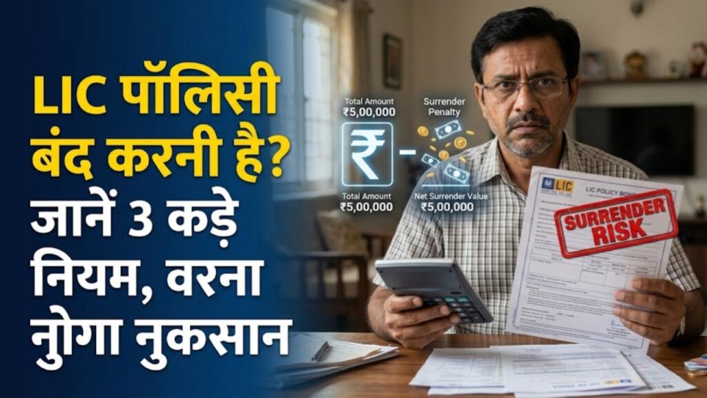 lic policy surrender rules tenure tax impact