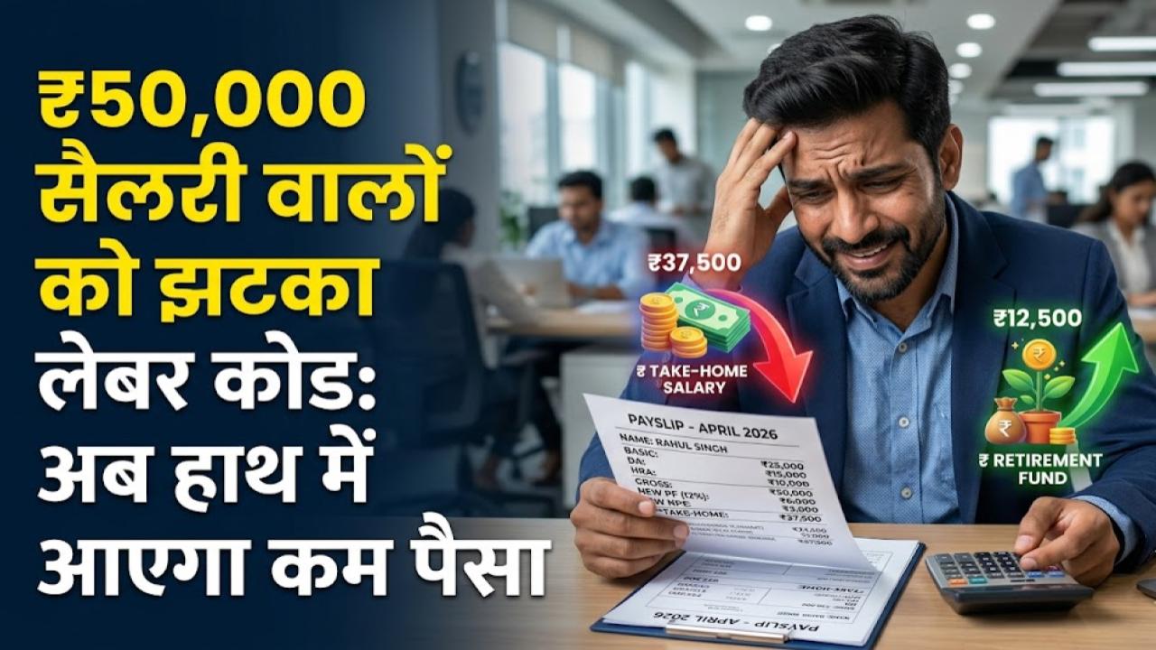New Labour Code: ₹50,000 सैलरी वालों को तगड़ा झटका! नए लेबर कोड के बाद हर महीने कटकर मिलेगा इतना पैसा, देखें कैलकुलेशन